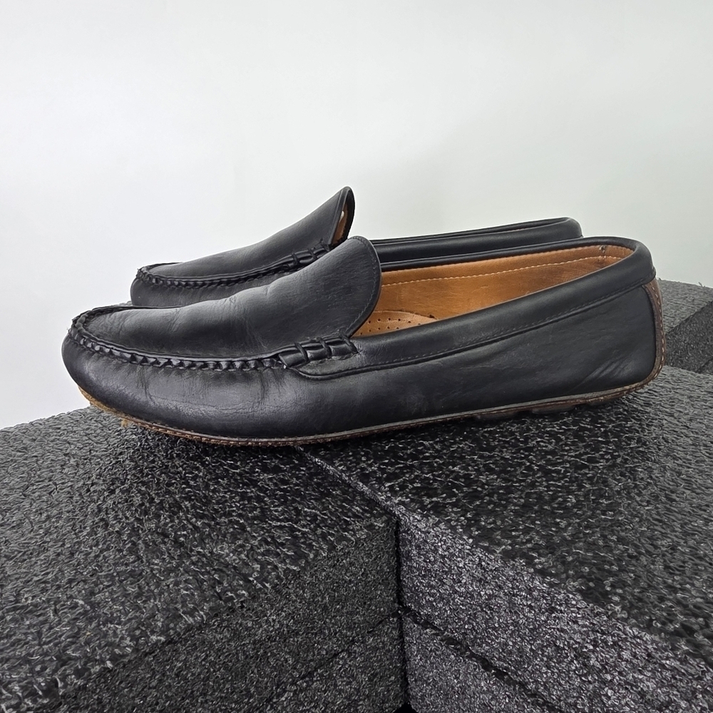Allen Edmonds Shoe Castino Black Leather Driving Moccasins Men 8.5 D USA 43071
